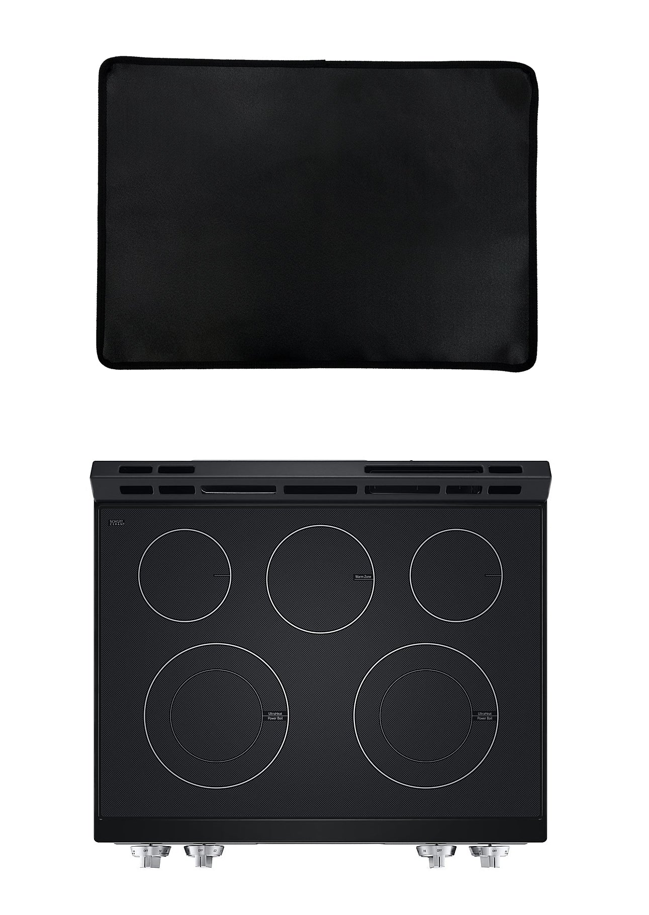 LG Electric Stove Top Cover — Custom-Fit PTFE Protector (Black)