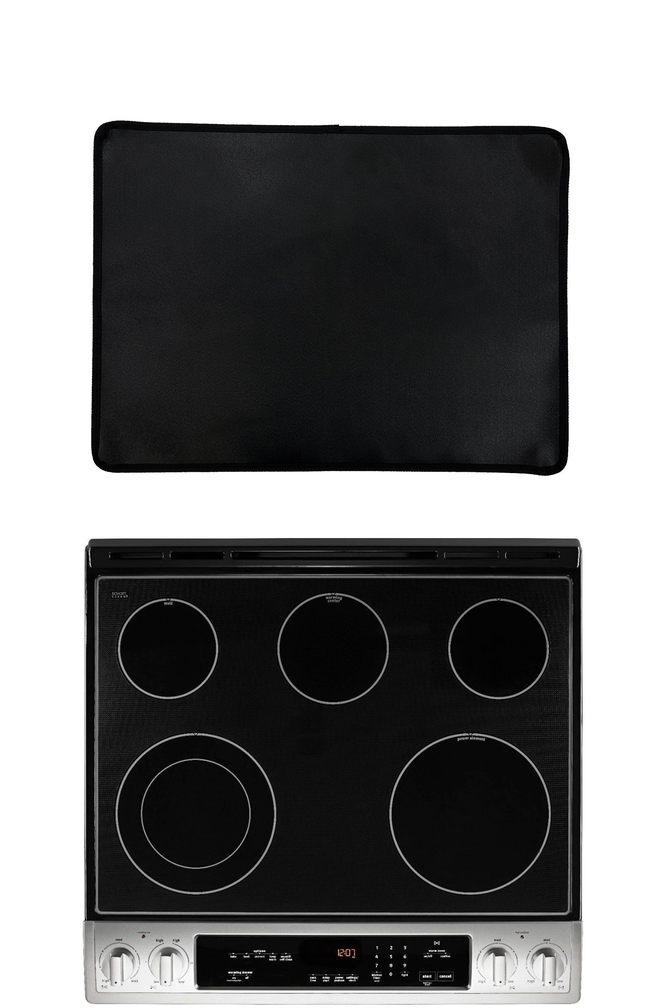 Maytag Electric Stove Top Cover — Custom-Fit PTFE Protector (Black)