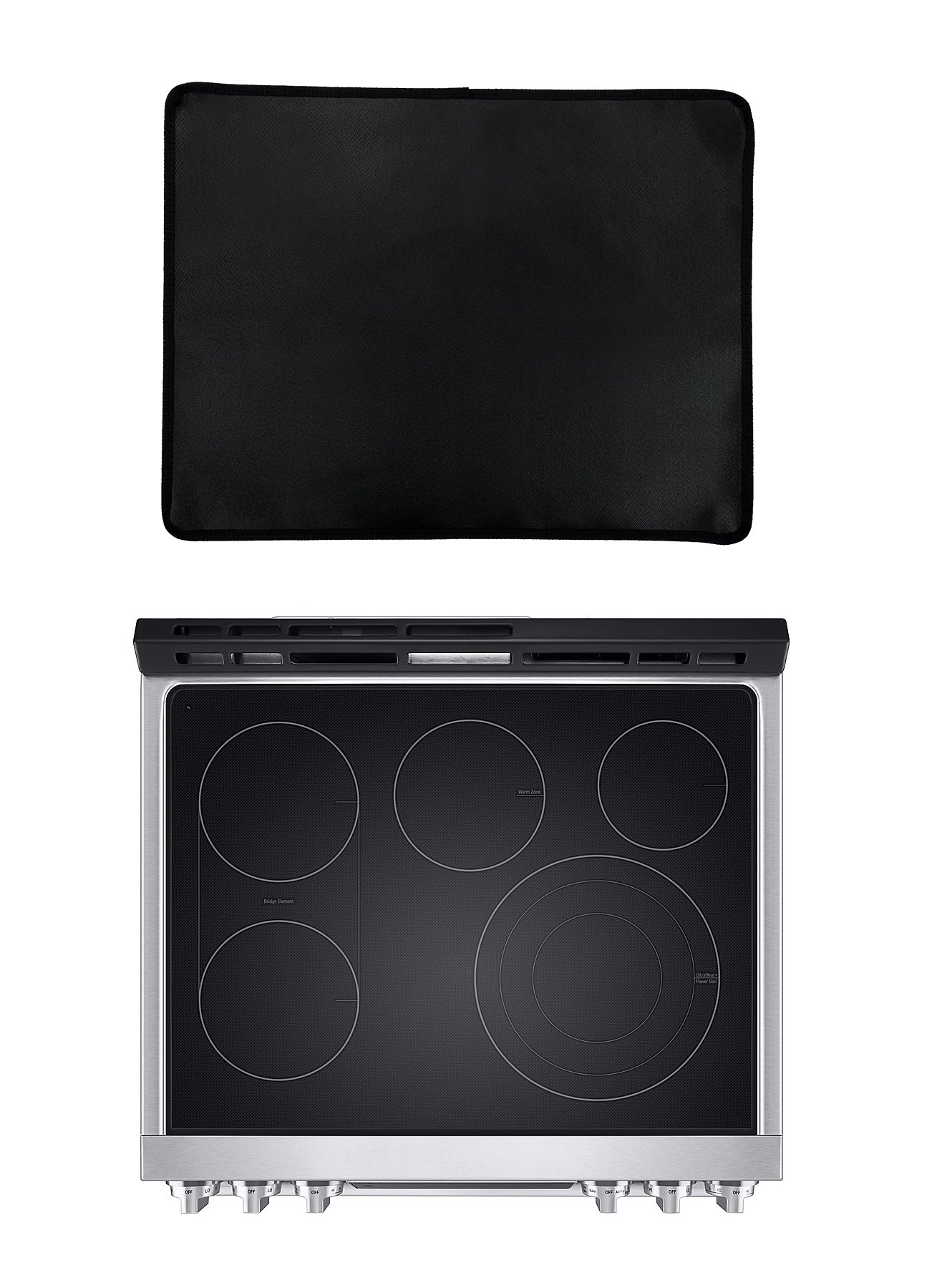 LG Electric Stove Top Cover — Custom-Fit PTFE Protector (Black)