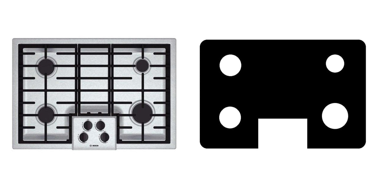 Bosch NGM5055UC gas cooktop liner - custom cut (black)