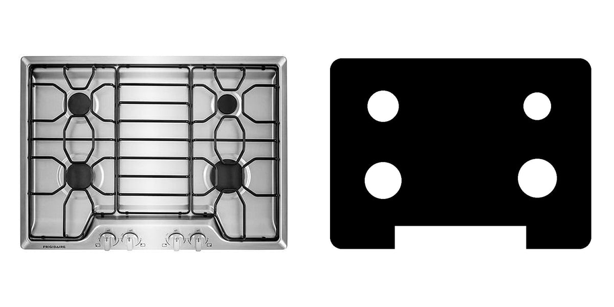 Frigidaire FFGC3010QS / FFGC3010QB / FFGC3010QW gas cooktop liner - custom cut (black)