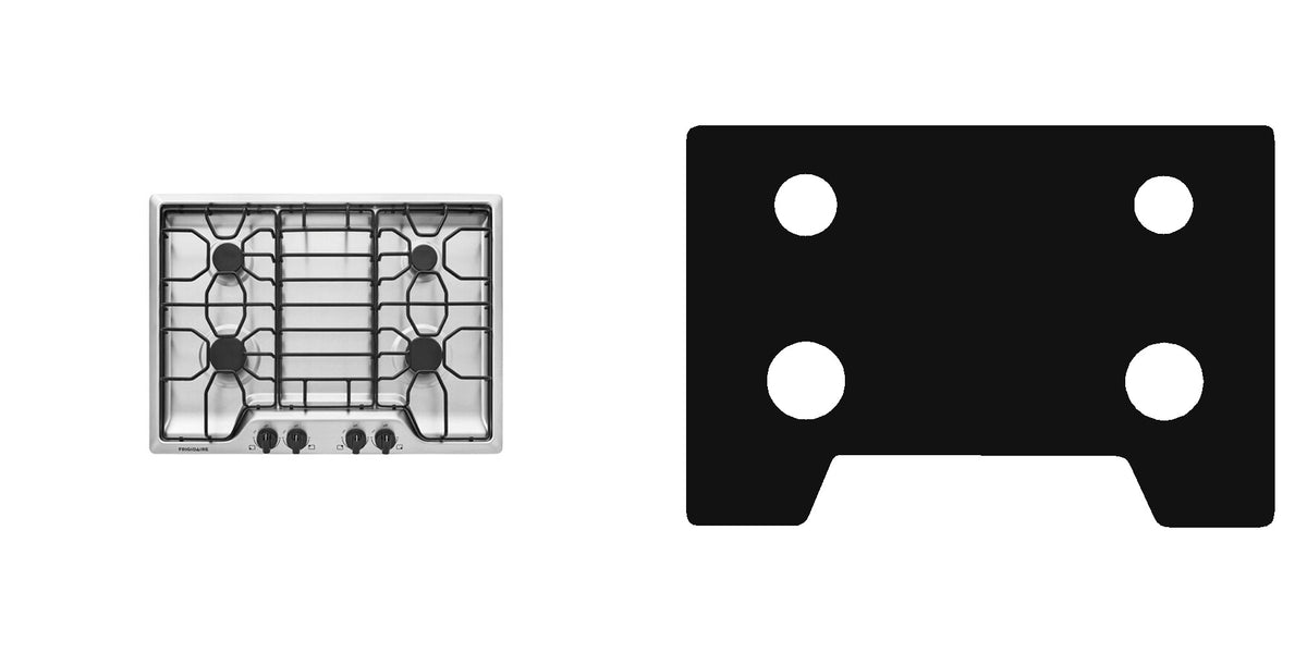 Frigidaire FFGC3012TS gas cooktop liner - custom cut (black)