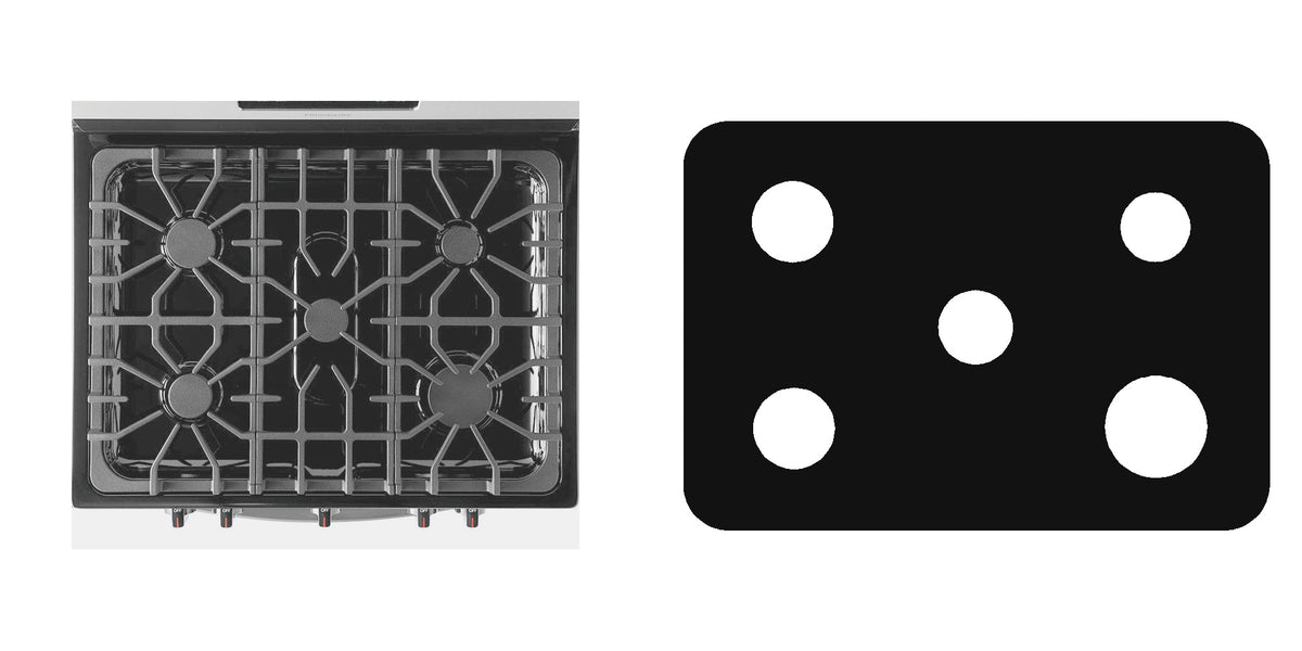 Frigidaire FFGF3054TSD / FFGF3054TSE / FFGF3056TS gas range liner - custom cut (black)