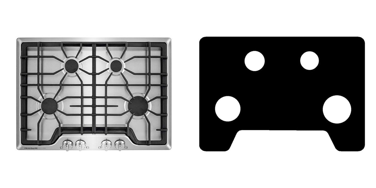Frigidaire FGGC3045QS / FGGC3045QB / FGGC3045QW gas cooktop liner - custom cut (black)
