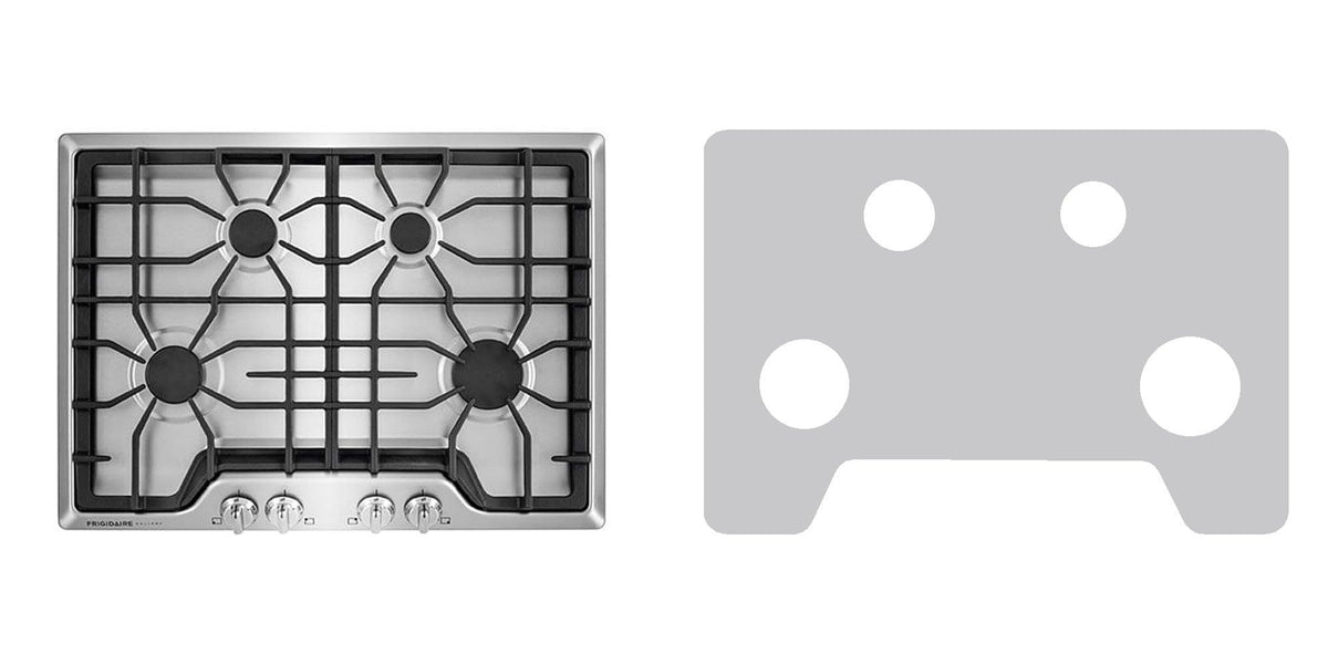 Frigidaire FGGC3045QS / FGGC3045QB / FGGC3045QW gas cooktop liner - custom cut (silver)