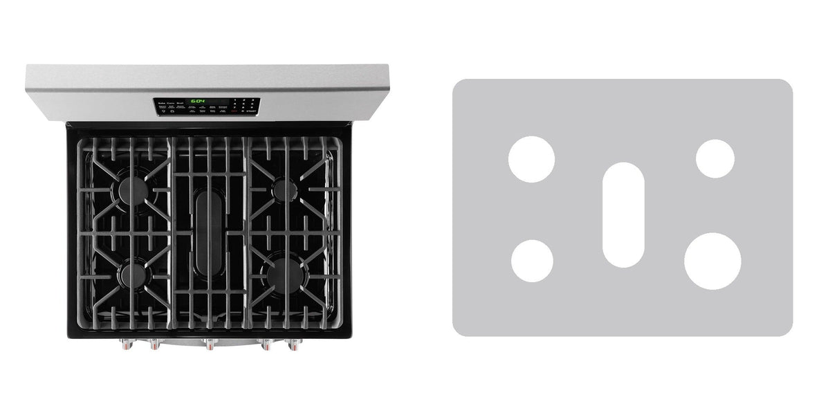 Frigidaire FGGF3059TF / FGGF3059TD gas range liner - custom cut (silver)