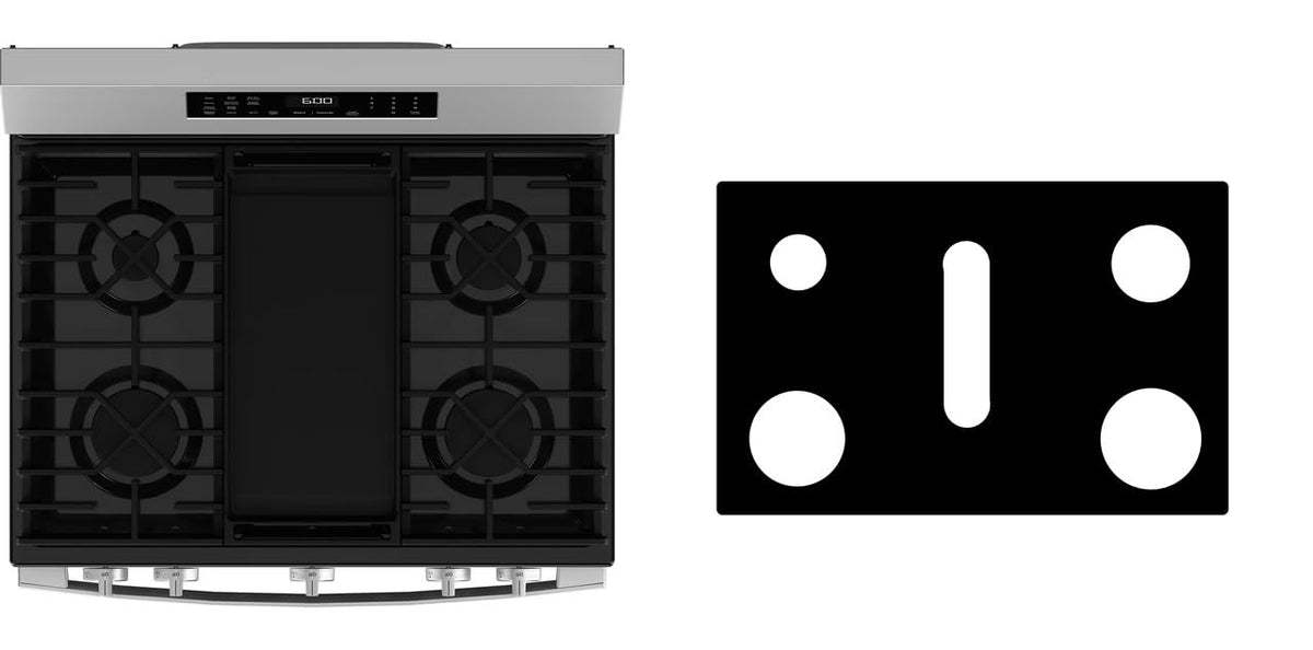 Frigidaire GGF600AVSS / GGF600AV2SS / GGF600AVBB / GGF600AVWW gas range liner - custom cut (black)