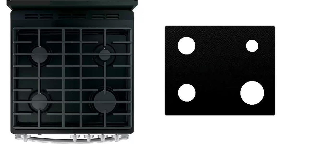 GE JGAS640RMSS gas liner - custom cut (black)