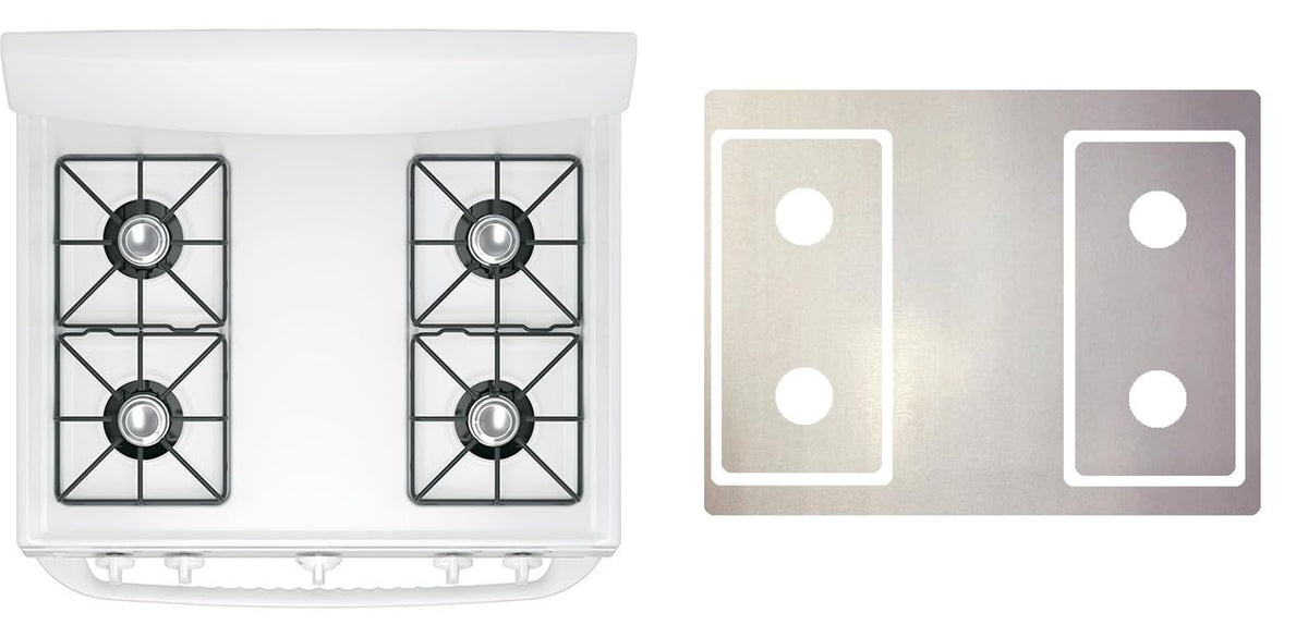 GE XGB635DEK1BB / XGB635DEK1WW / XGB635DEK2BB / XGB635DEK2WW gas range liner - custom cut (silver)
