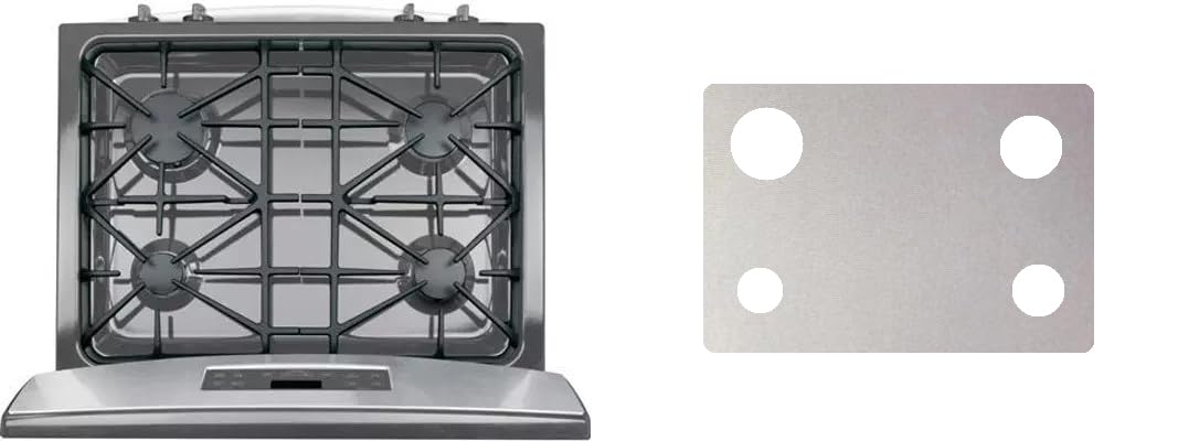 GE JGB281DER1BB gas range liner - custom cut (silver)