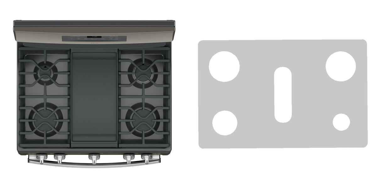 GE JGB720SEJSS / JGB720SEJ3SS / JGB720EEJES / JGB720FEJDS gas range liner - custom cut (silver)