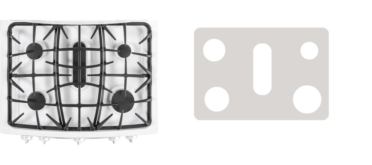 GE JGB850DEFWW / JGB850EEFES / JGB850DEFBB / JGB850SEFSS gas range liner - custom cut (silver)
