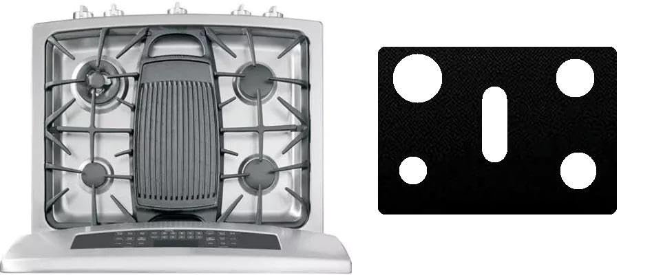 GE PGB950DEFBB / PGB950SEFSS / PGB950DEFWW gas liner - custom cut (black)