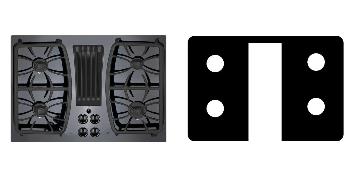 GE PGP9830DRBB gas cooktop liner - custom cut (black)