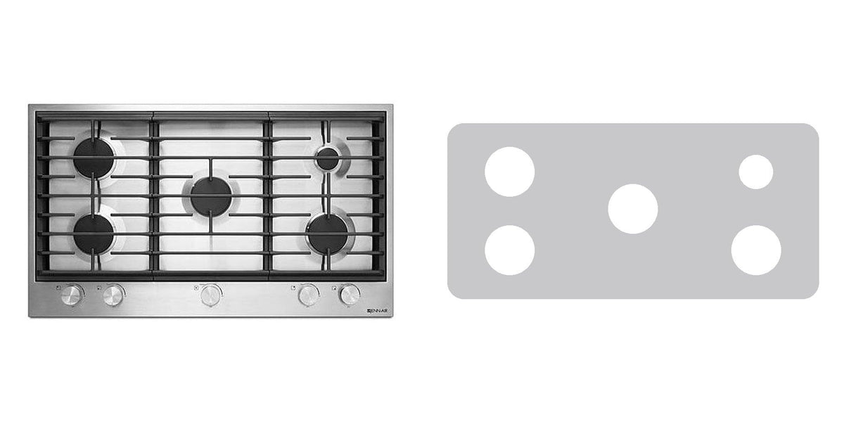 JennAir JGC1536BS gas cooktop liner - custom cut (silver)