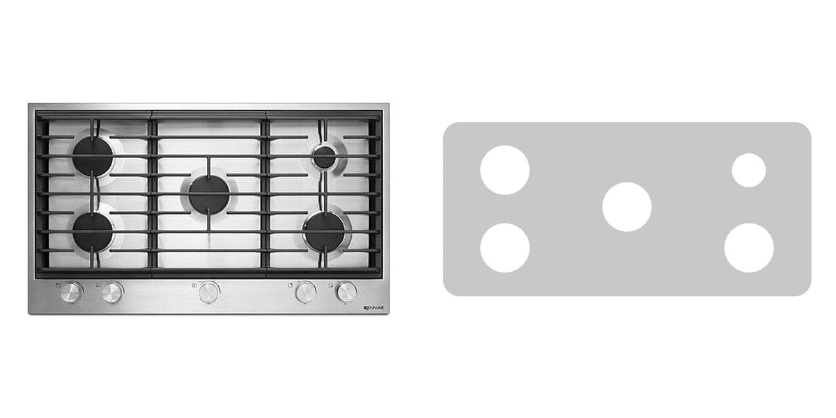 JennAir JGC1536BS gas cooktop liner - custom cut (silver)
