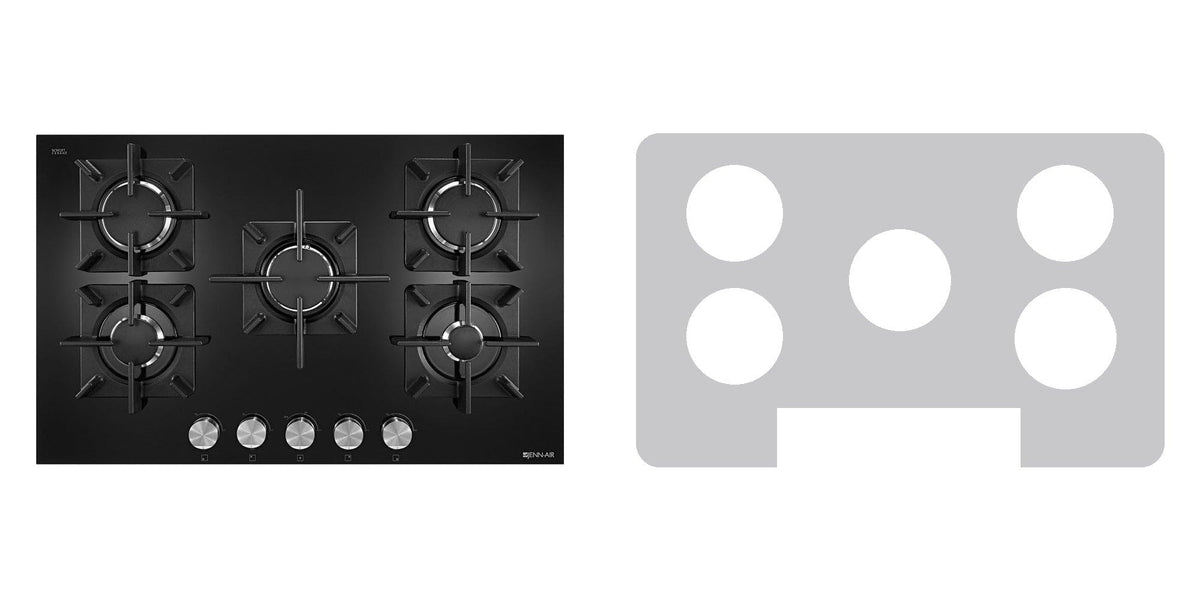 JennAir JGC2530EB gas cooktop liner - custom cut (silver)
