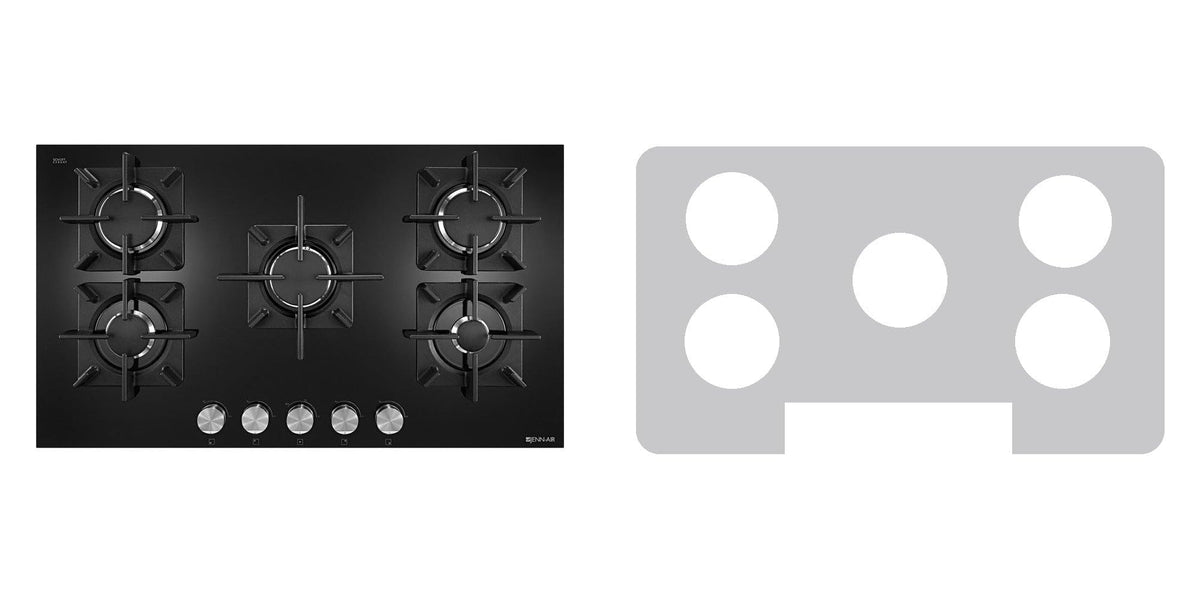 JennAir JGC2536EB gas cooktop liner - custom cut (silver)