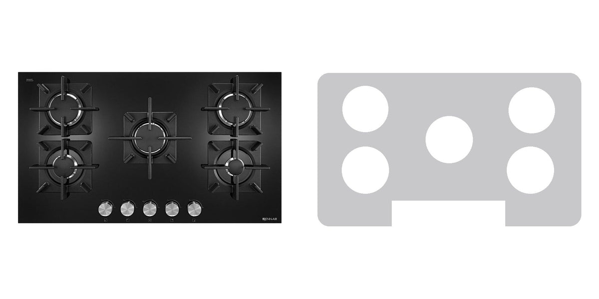 JennAir JGC2536EB gas cooktop liner - custom cut (silver)