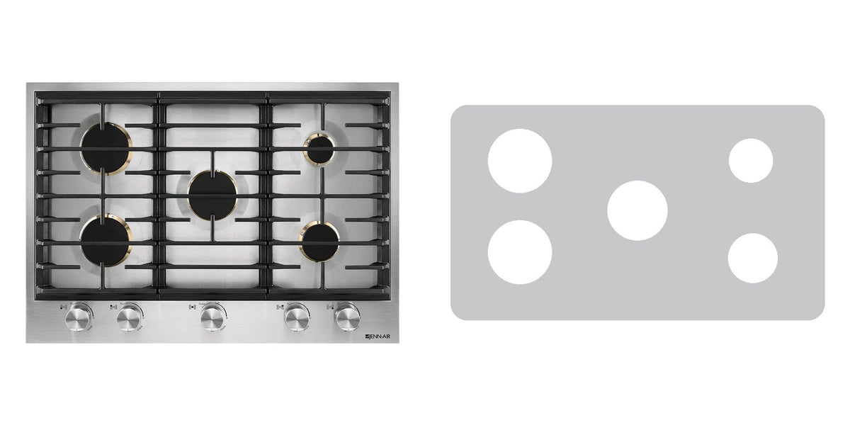 JennAir JGC3530GS gas cooktop liner - custom cut (silver)
