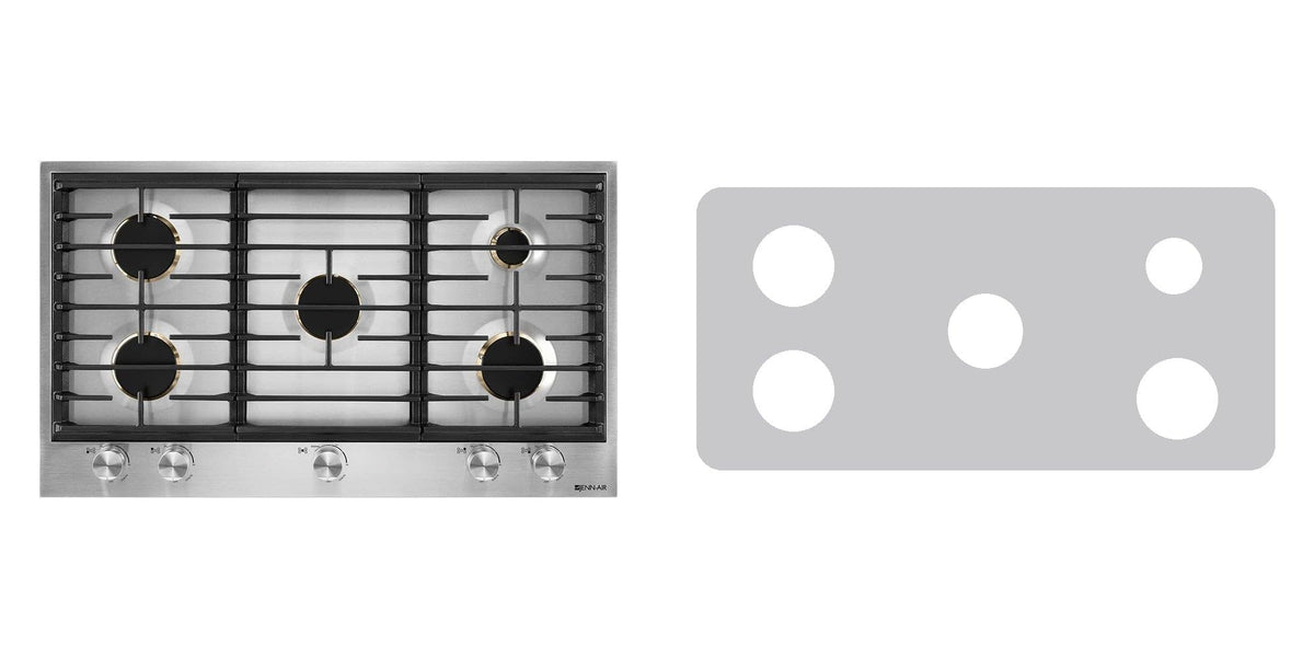 JennAir JGC3536GS gas cooktop liner - custom cut (silver)