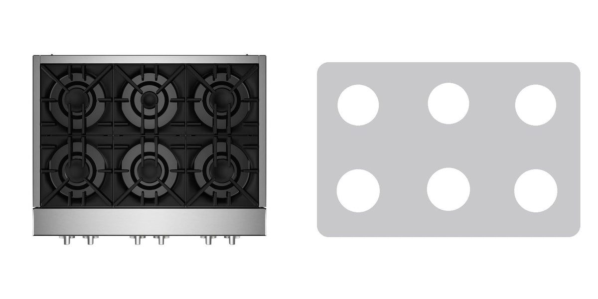 JennAir JGCP436HL / JGCP436HM gas cooktop liner - custom cut (silver)