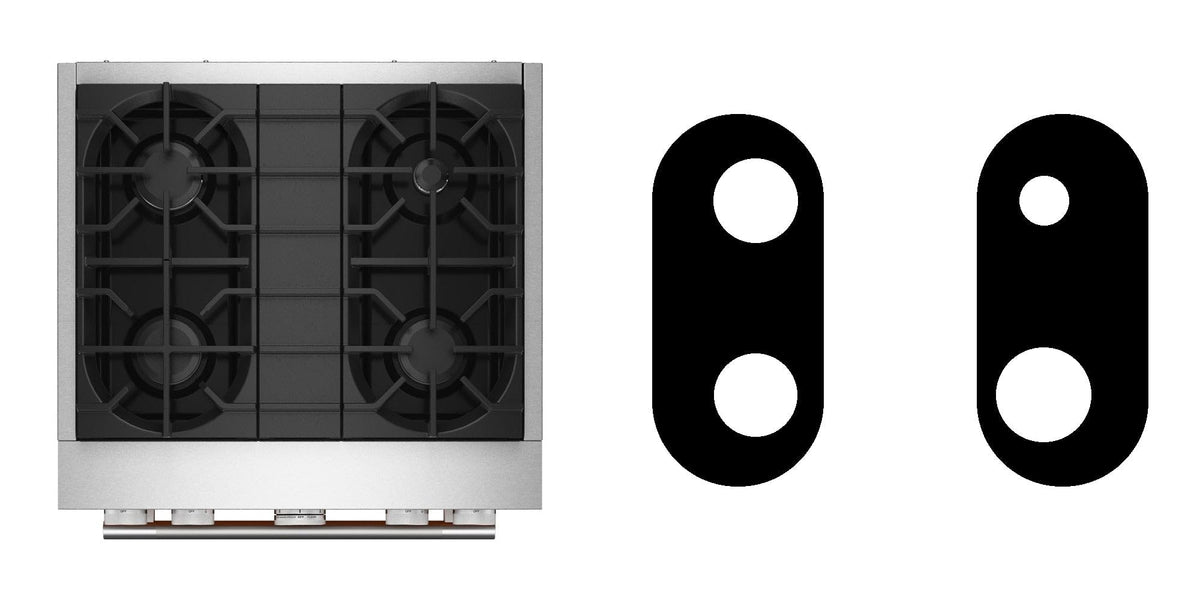 KitchenAid KFDS930SSS gas cooktop liner - custom cut (black)