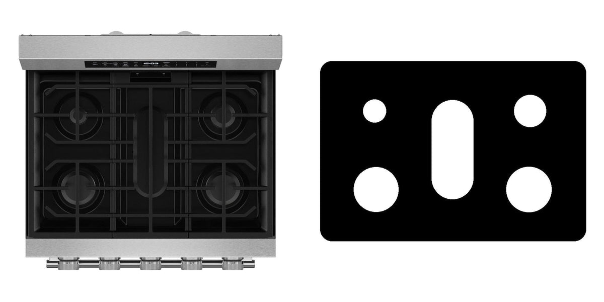 KitchenAid KFGS530SPS gas range liner - custom cut (black)