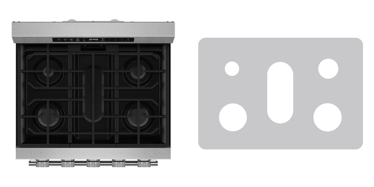 KitchenAid KFGS530SPS gas range liner - custom cut (silver)