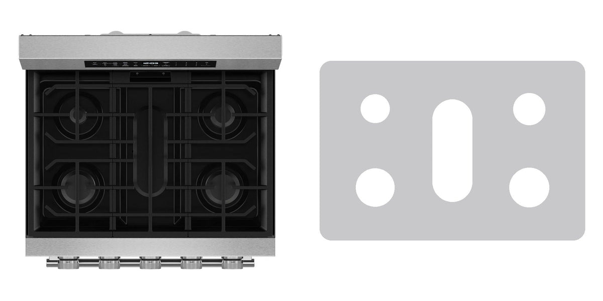 KitchenAid KFGS530SPS gas range liner - custom cut (silver)