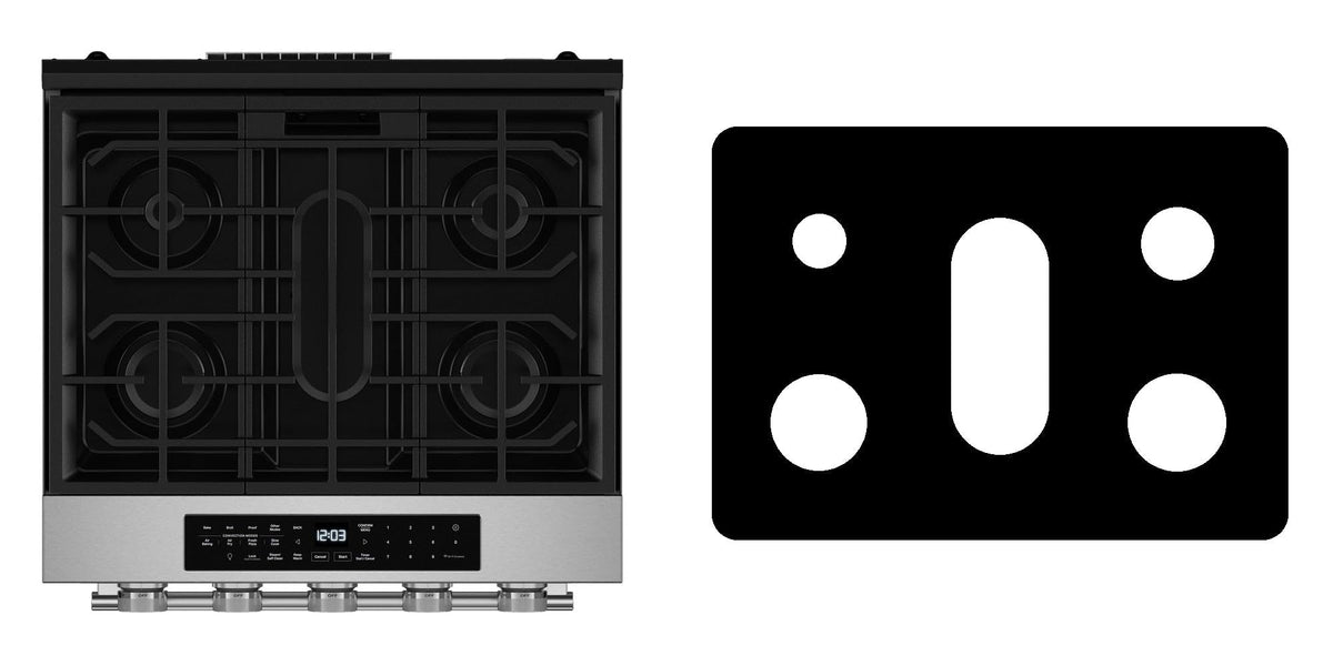 KitchenAid KSGS330SPS gas range liner - custom cut (black)