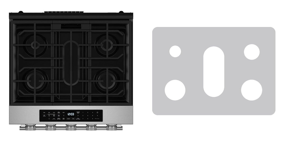 KitchenAid KSGS330SPS gas range liner - custom cut (silver)