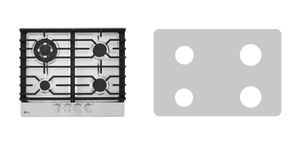 LG CBGD2414S gas cooktop liner - custom cut (silver)