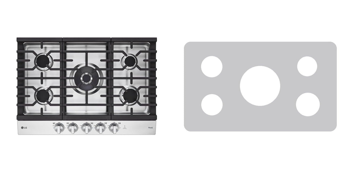 LG CBGJ3027S gas cooktop liner - custom cut (silver)