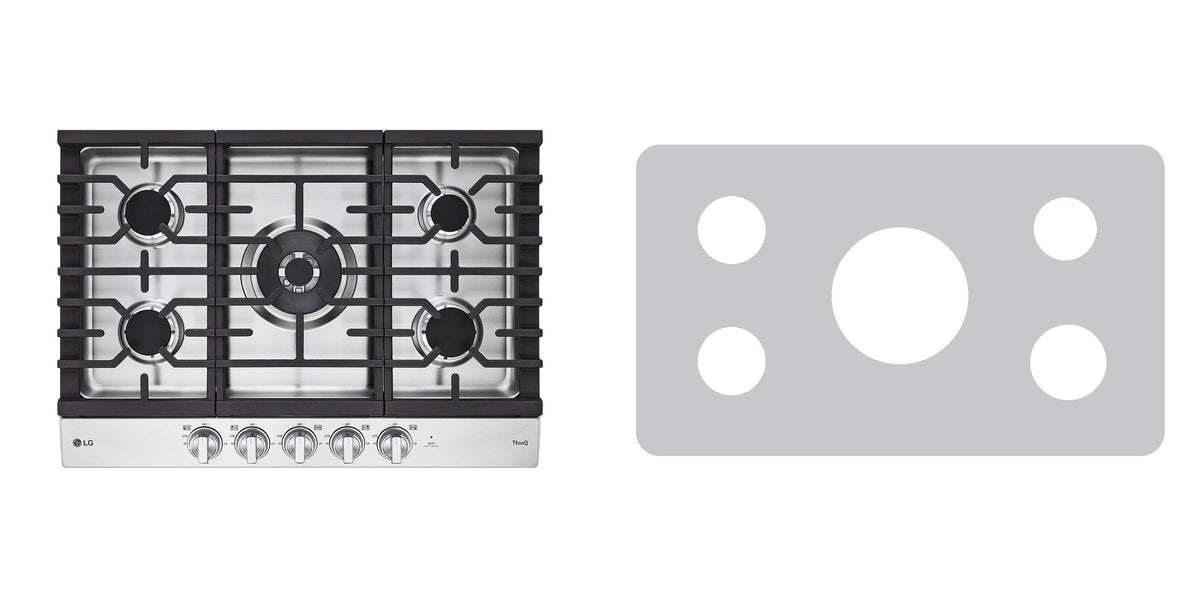 LG CBGJ3027S gas cooktop liner - custom cut (silver)