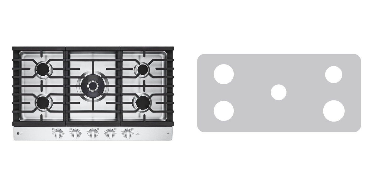 LG CBGJ3627S gas cooktop liner - custom cut (silver)