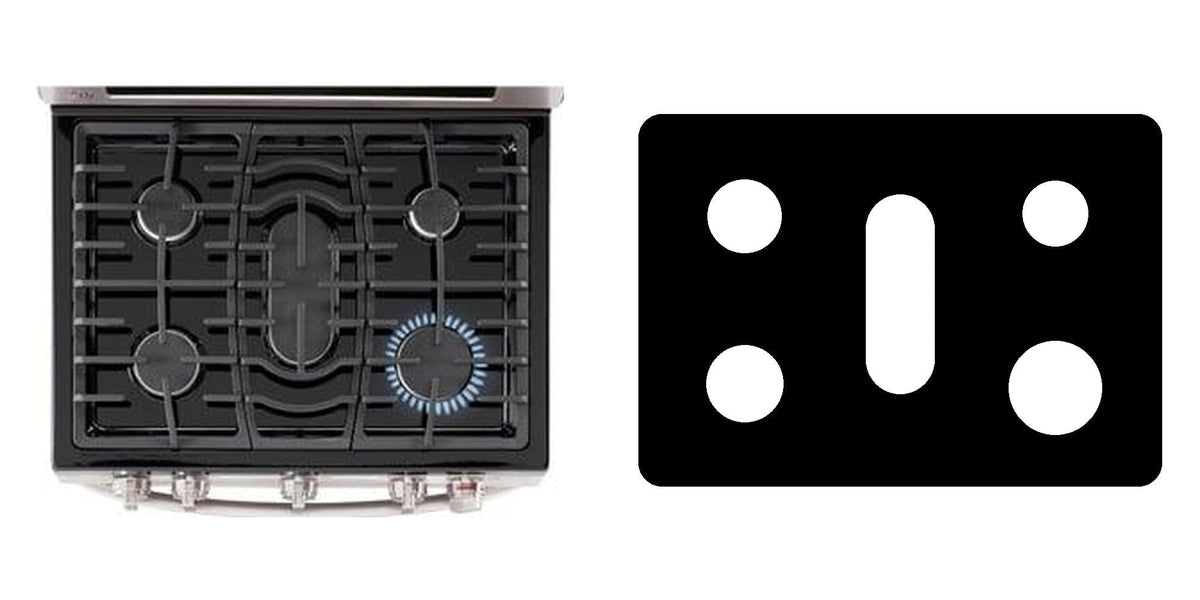 LG LDG3036ST gas range liner - custom cut (black)