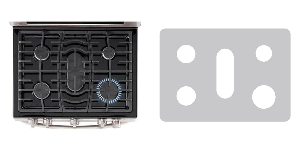 LG LDG3036ST gas range liner - custom cut (silver)