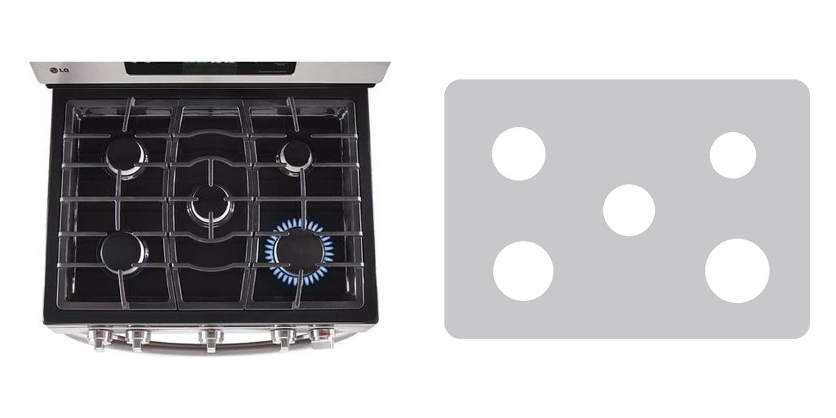 LG LDG3037ST gas range liner - custom cut (silver)