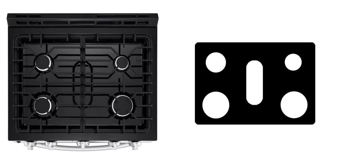 LG LSGL583CF gas range liner - custom cut (black)