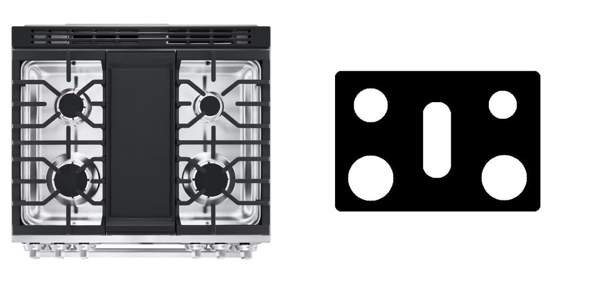 Lg LSGL6335Z gas stove liner - custom cut (black)