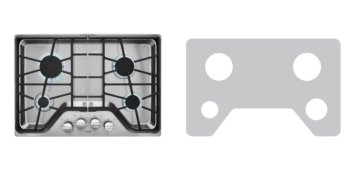 Maytag MGC9530DS gas cooktop liner - custom cut (silver)