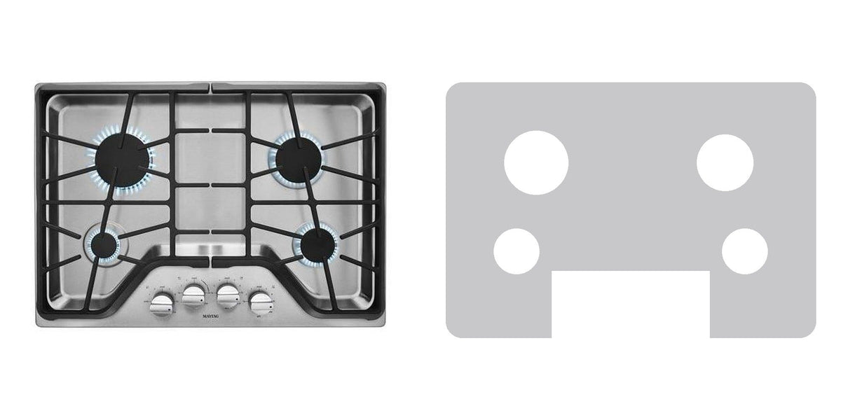 Maytag MGC9530DS gas cooktop liner - custom cut (silver)