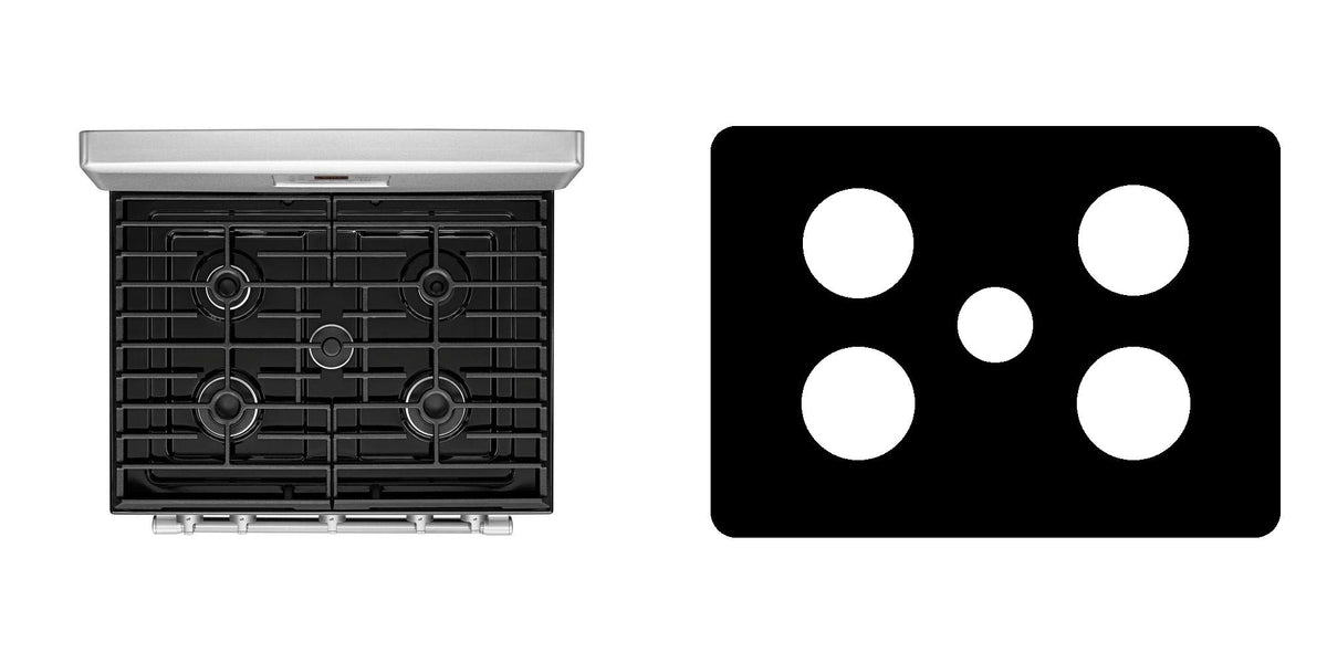 Maytag MGR8700DS / MGR8700DH / MGR8700DB / MGR8700DW gas range liner - custom cut (black)