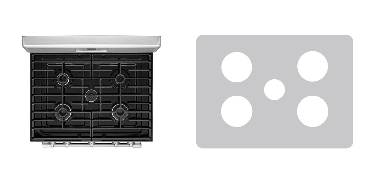 Maytag MGR8700DS / MGR8700DH / MGR8700DB / MGR8700DW gas range liner - custom cut (silver)