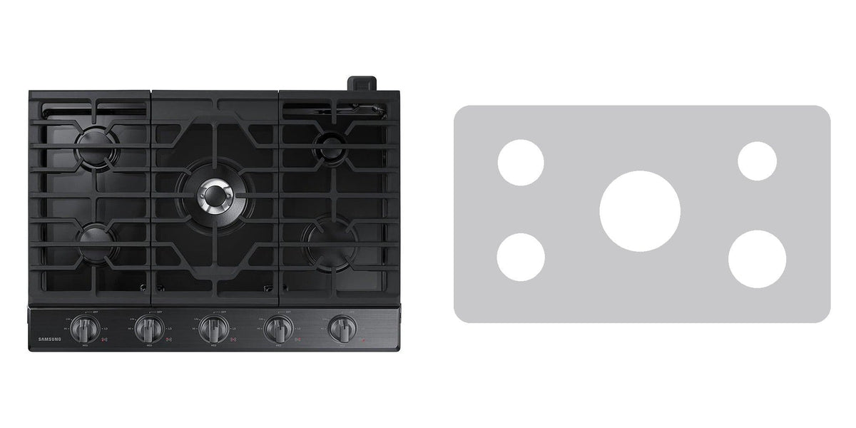 Samsung NA30K6550TS / NA30K7750TS / NA30K7750TG gas cooktop liner - custom cut (silver)
