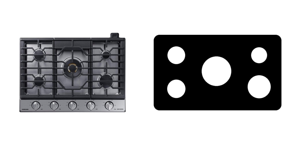 Samsung NA30M9750TS / NA30M9750TM gas cooktop liner - custom cut (black)