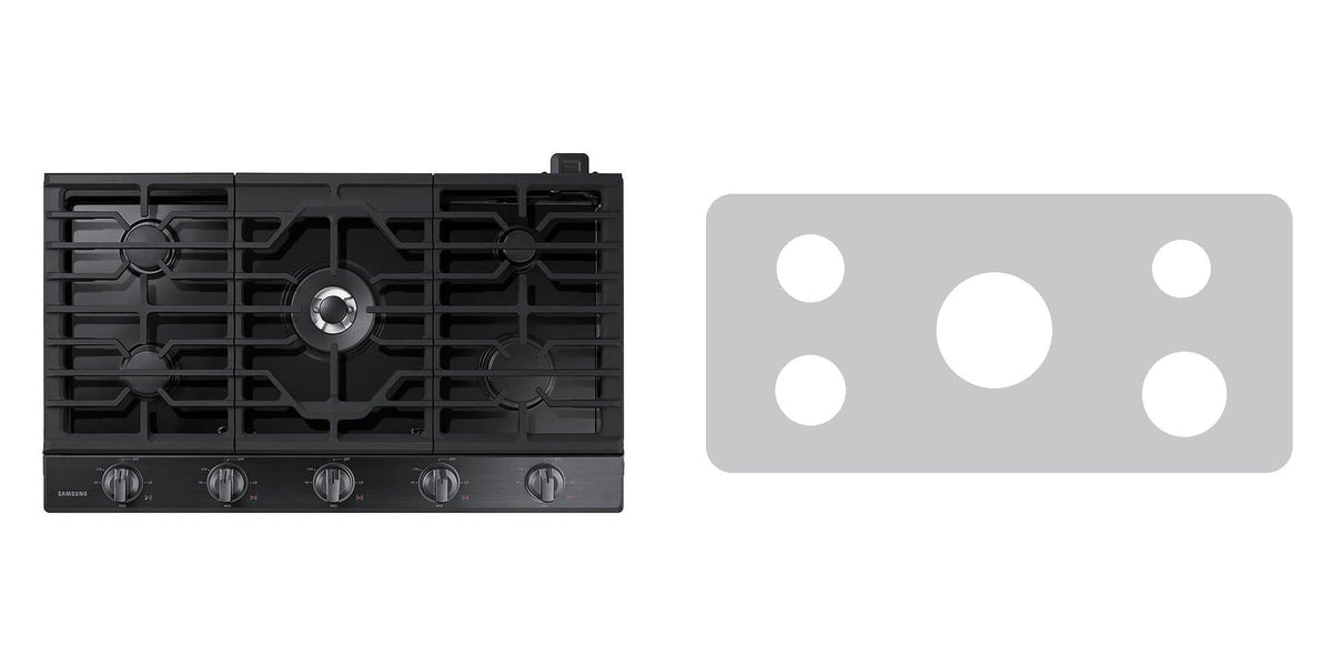 Samsung NA36K6550TS / NA36K6550TG gas cooktop liner - custom cut (silver)