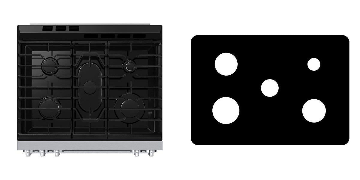 Samsung NSG70H60SRAA gas range liner - custom cut (black)
