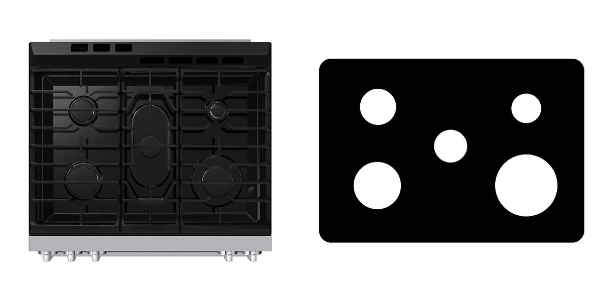 Samsung NSG70H60SRAA gas range liner - custom cut (black)
